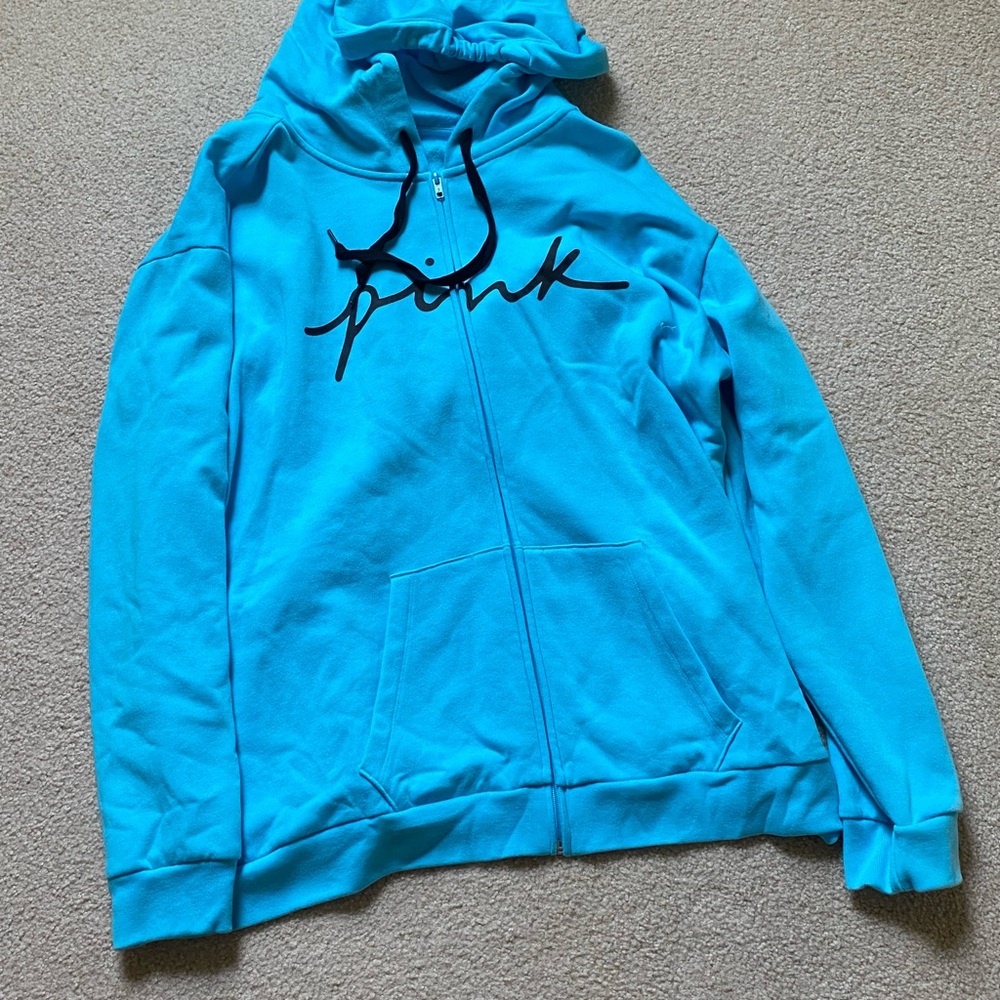 Blue Hoodie with Black Logo